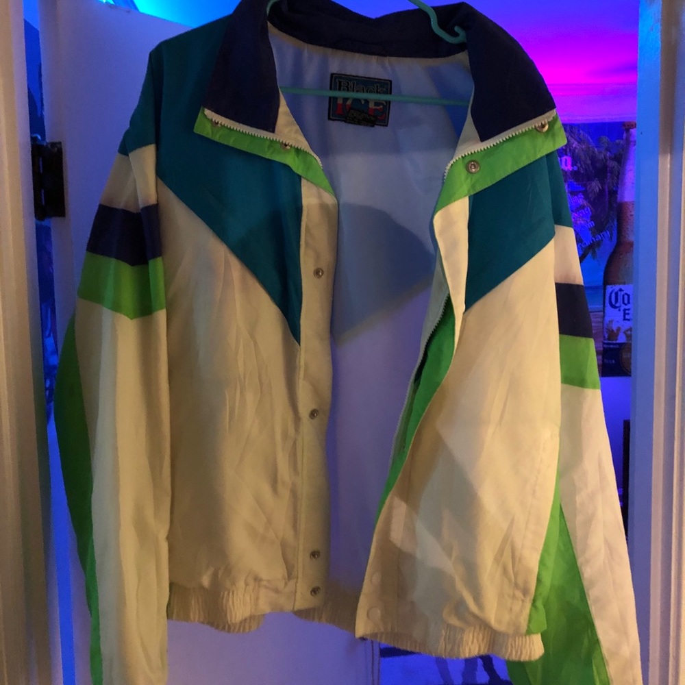 Black ice vintage 80 style ski jacket